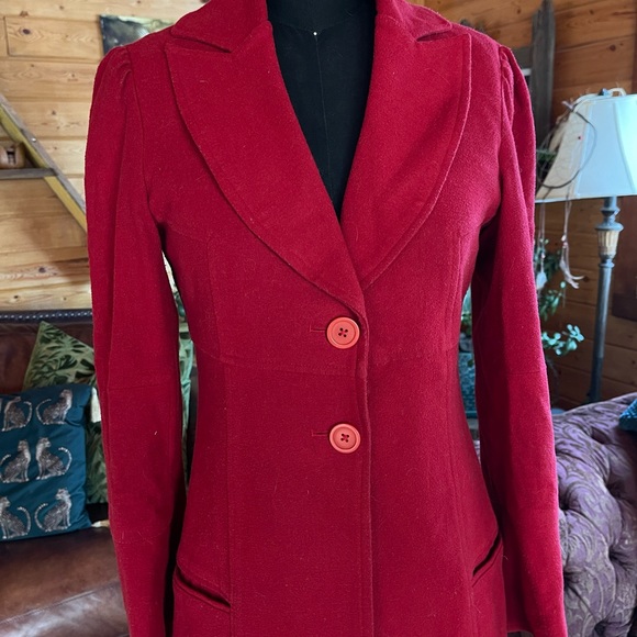 Red pea coat - Picture 2 of 7